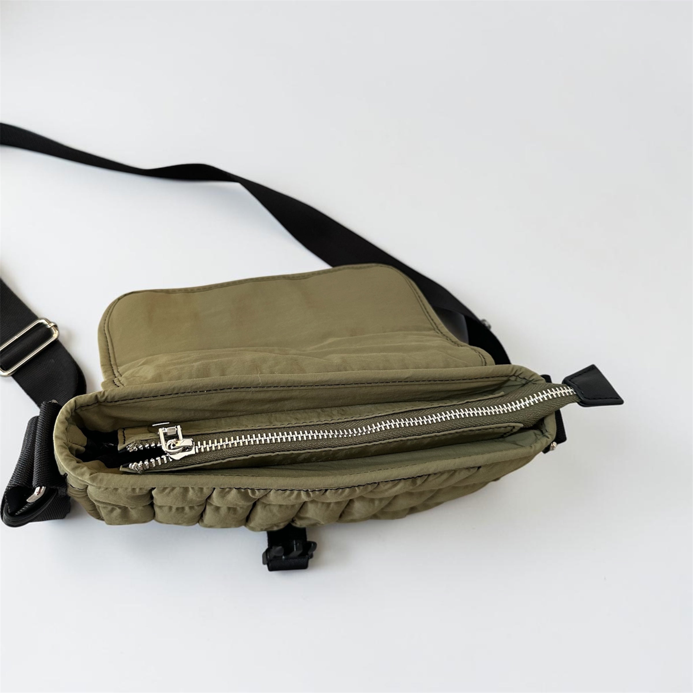 Khaki Pillow Shoulder Bag