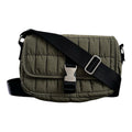 Khaki Quilted Shoulder Bag