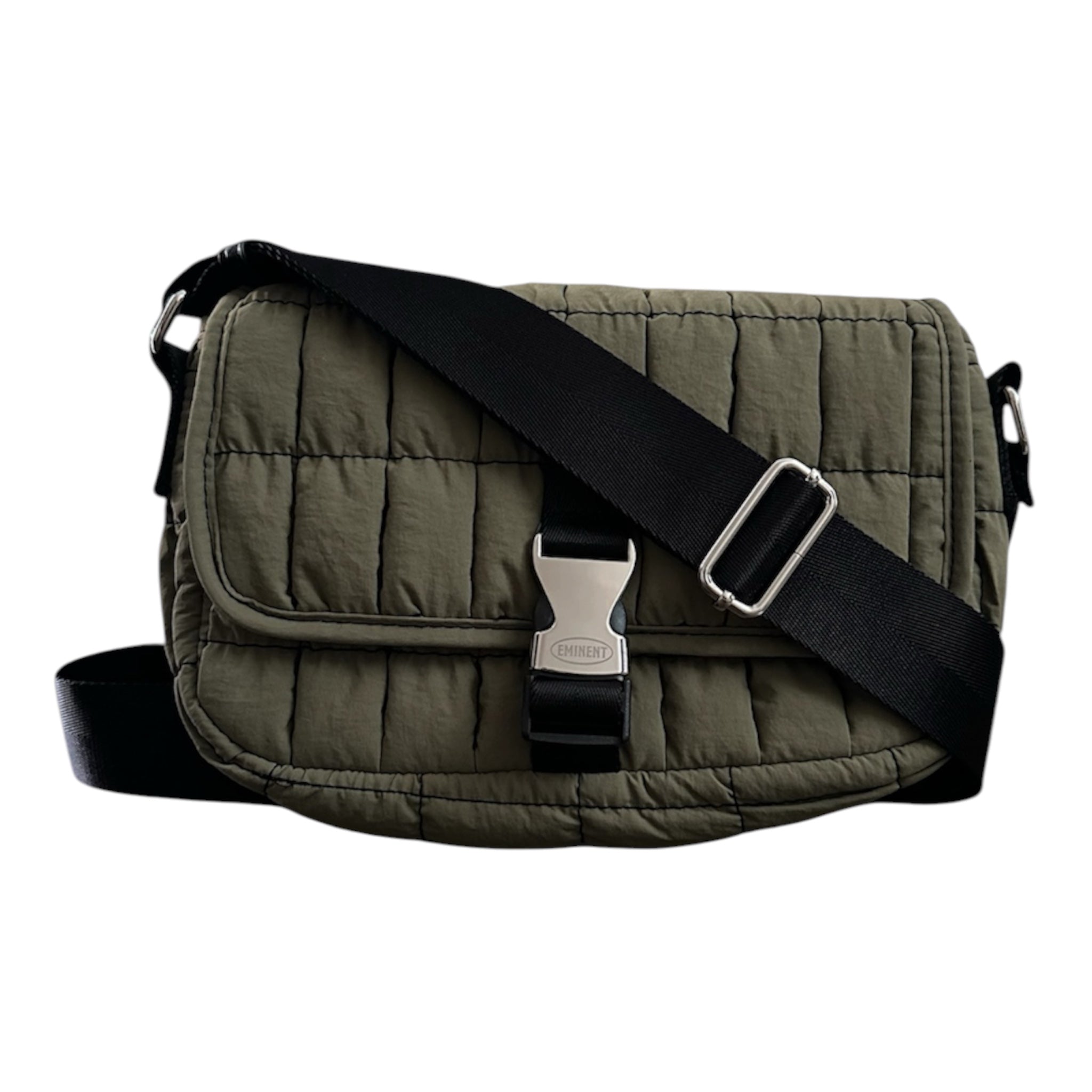 Khaki Quilted Shoulder Bag