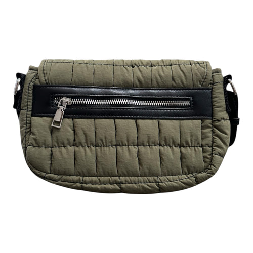 Khaki Quilted Shoulder Bag