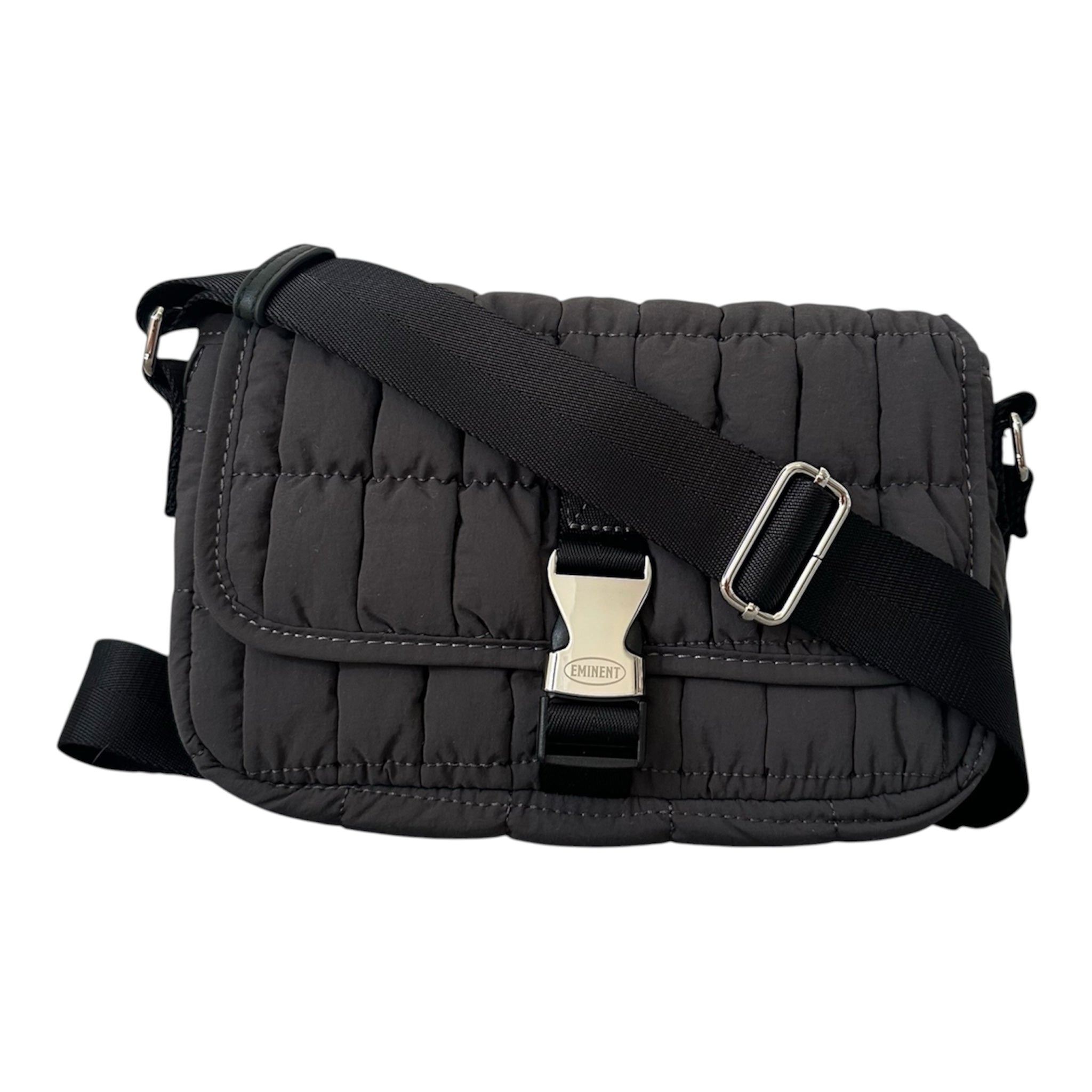 Charcoal Quilted Shoulder Bag
