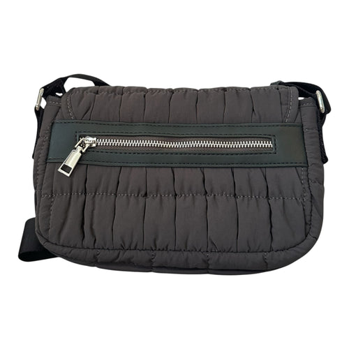 Charcoal Quilted Shoulder Bag