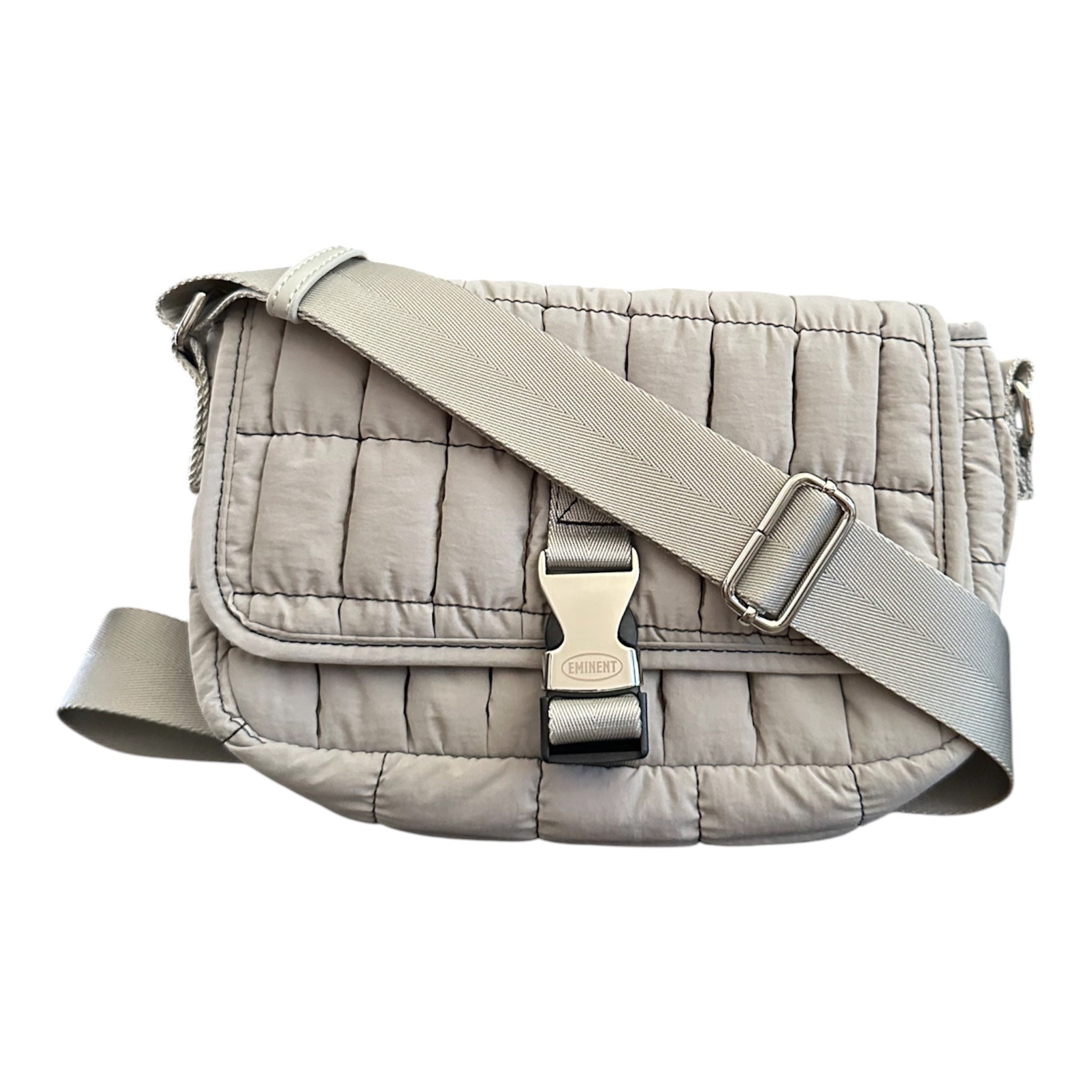 Grey Quilted Shoulder Bag