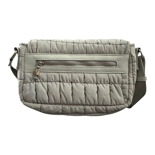 Grey Quilted Shoulder Bag