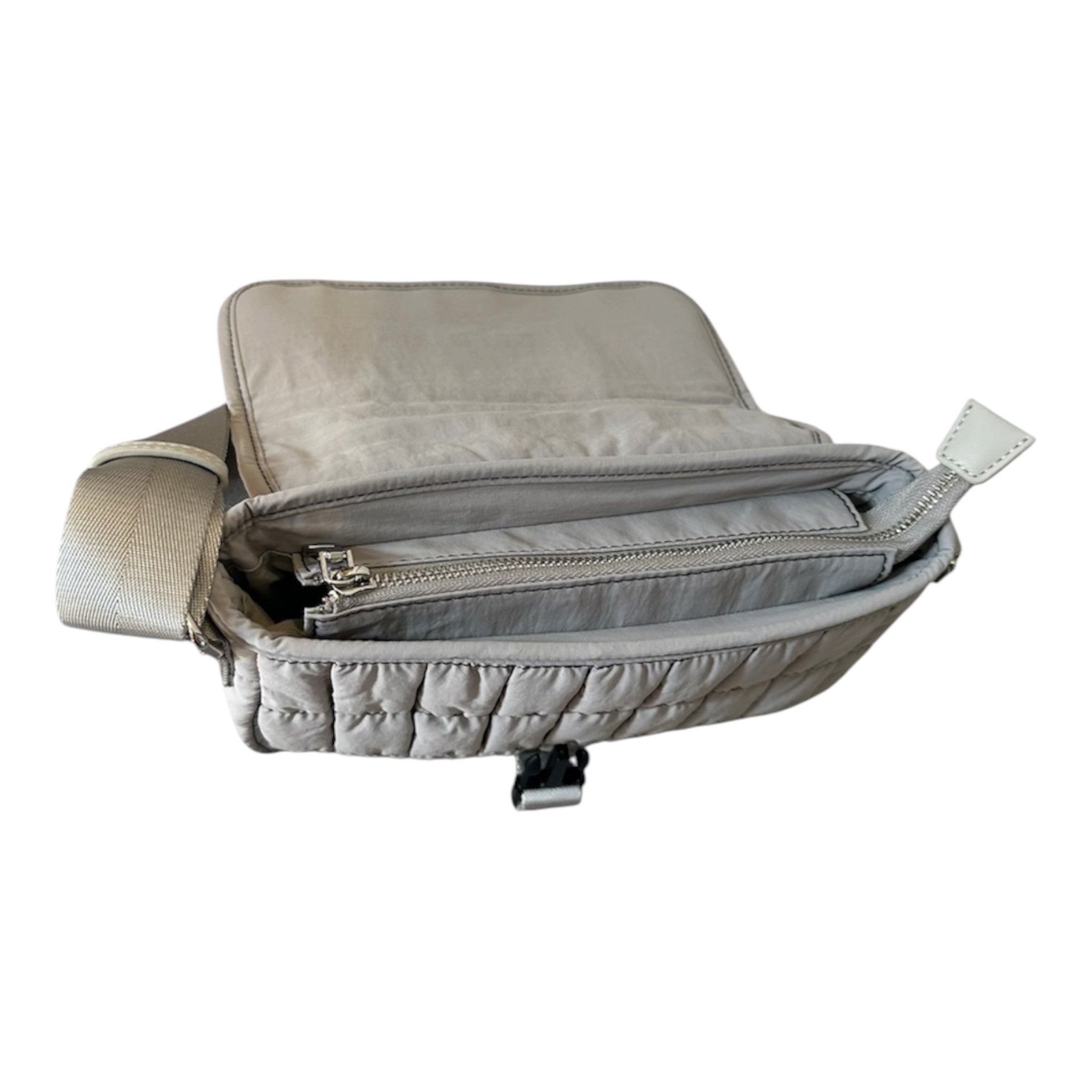 Grey Quilted Shoulder Bag