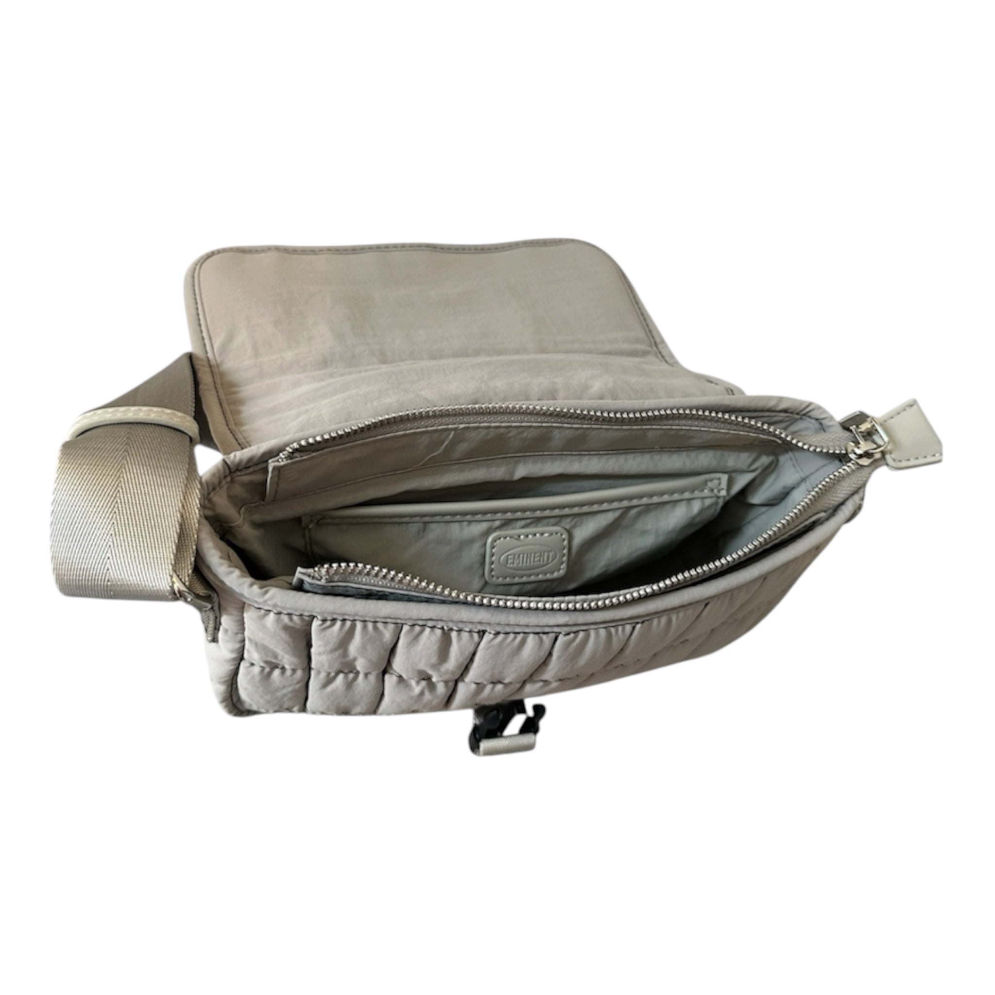 Grey Quilted Shoulder Bag